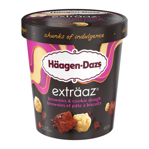 Haagen-Dazs Extraz Ice Cream Brownie Cookie Dough 450 ml