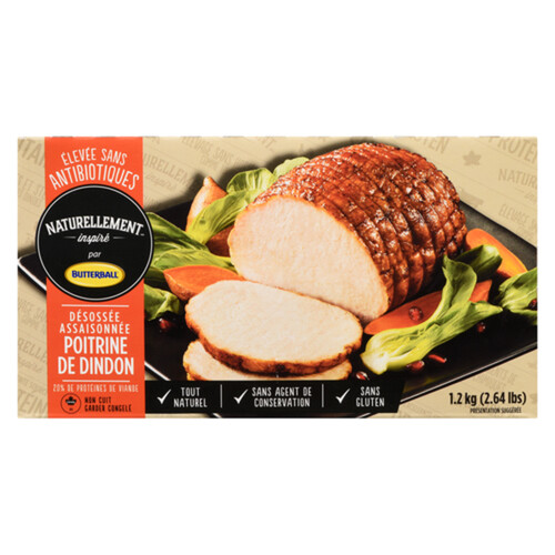 Butterball Naturally Inspired Frozen Turkey Breast Seasoned Boneless 1.2 kg