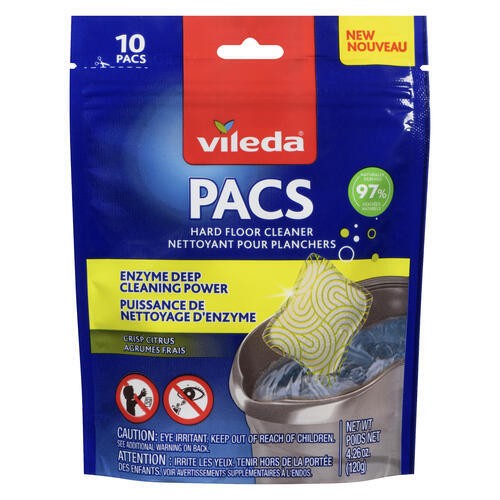 Vileda Hard Floor Cleaner Crisp Citrus 10 Pacs 120 g 