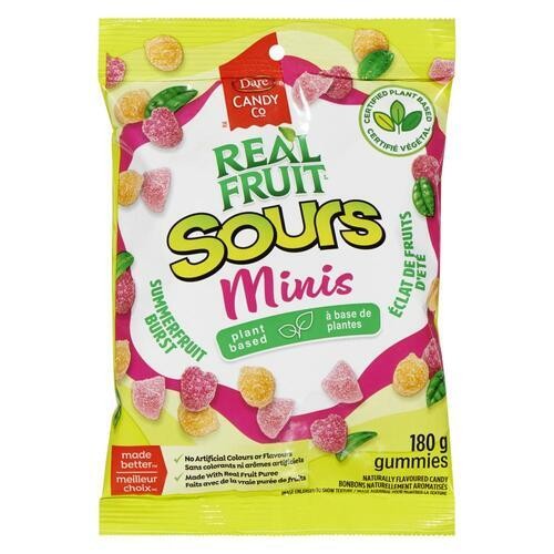 Dare Candy Real Fruit Candy Gummies Sours Minis Summerfruit Burst 180 g