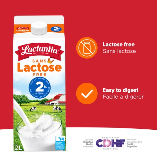 Lactantia Lactose-Free 2% Milk Partly Skimmed 2 L