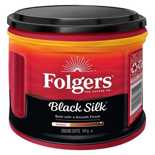 Folgers Ground Coffee Black Silk 641 g