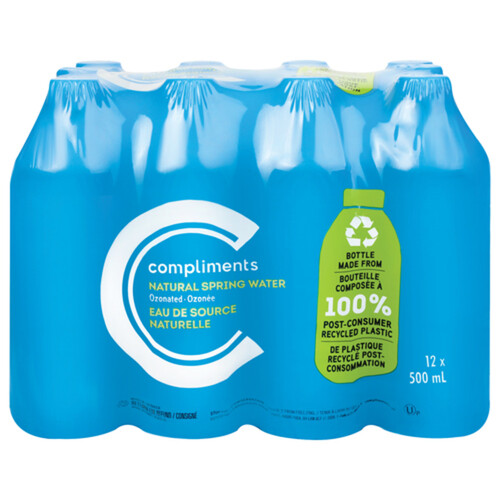 Compliments Natural Spring Water 12 x 500 ml (bottles)