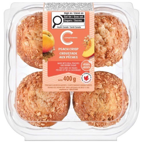 Compliments Muffins Peach Crisp 400 g