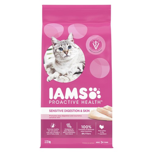 IAMS Proactive Health Dry Cat Food Sensitive Digestion & Skin 2.72 kg