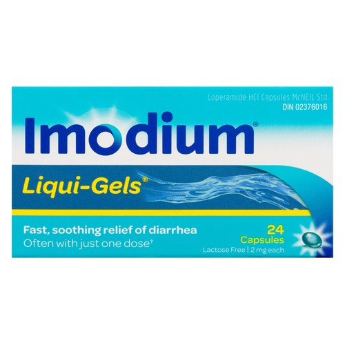 Imodium Liquid Gels 24 Capsules