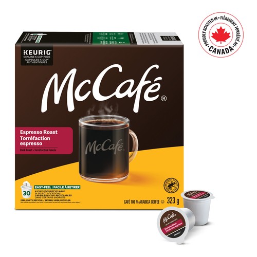 McCafé 100% Arabica Coffee Pods Espresso Roast Dark Roast 30 K-Cups 323 g