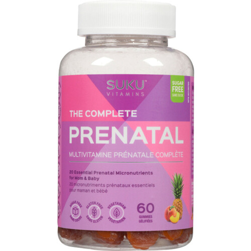 SUKU Vitamins Complete Prenatal Multivitamin Gummies 60 Count