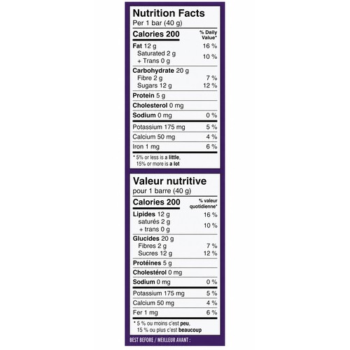 Panache Honey Fruit Bars Cashew Almonds & Cranberries 4 x 40 g
