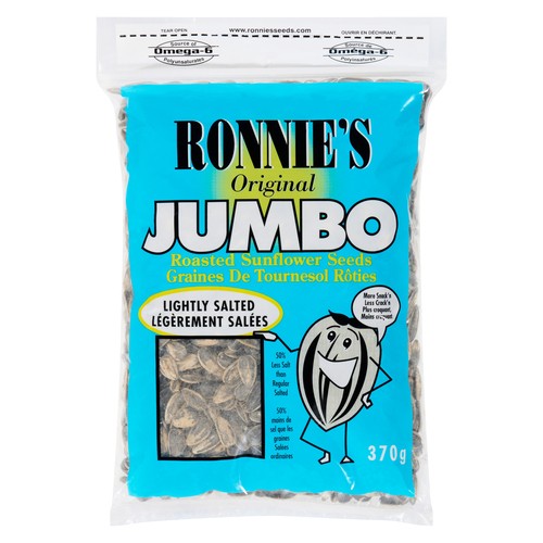 Ronnie's Original Jumbo Roasted Sunflower Seeds Lightly Salted 370 g