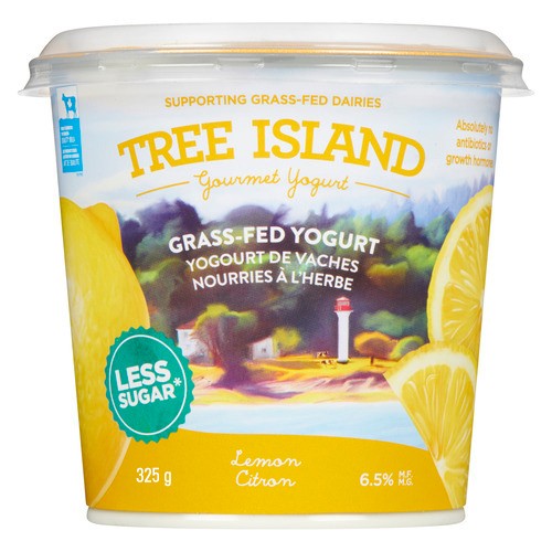Tree Island Gourmet Yogurt 6.5% Grass-Fed Yogurt Lemon 325 g
