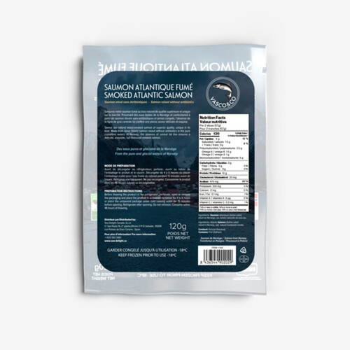 Vasco & Co Frozen Salmon Smoked Atlantic 120 g