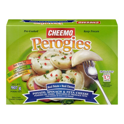 Cheemo Frozen Perogies Potato Spinach And Feta Cheese 907 g