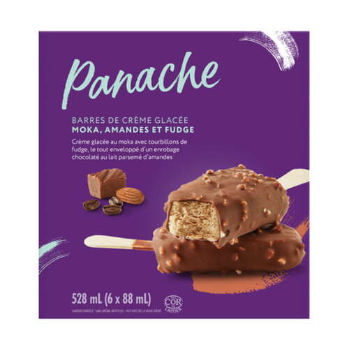 Panache Ice Cream Bars Mocha Almond Fudge 6 x 88 ml