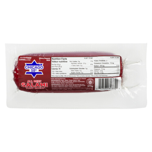 Chicago 58 Gluten-Free Salami All Beef 375 g