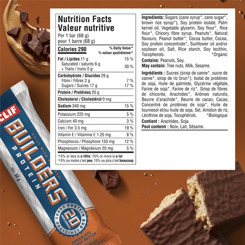 Builders Gluten-Free Protein Bars Chocolate Peanut Butter 6 Pack 408 g