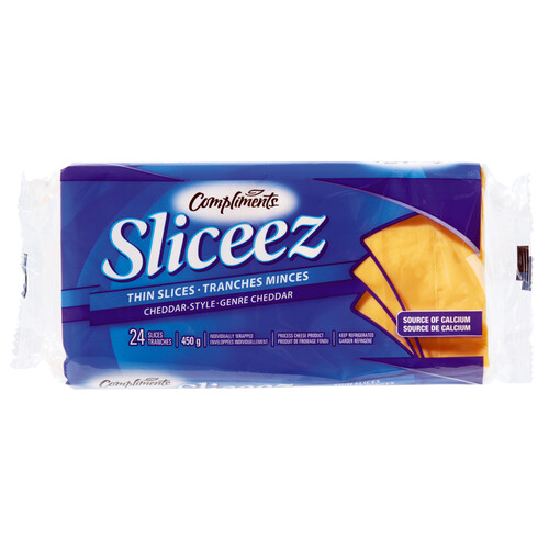 Compliments Cheddar Cheese Thin Slices 450 g