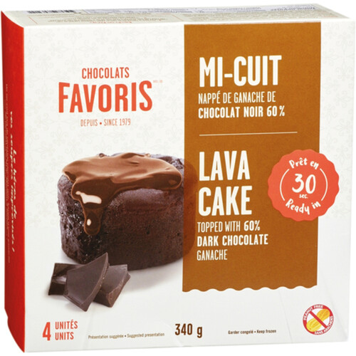 Chocolats Favoris Lava Cake With 60% Dark Chocolate 340 g