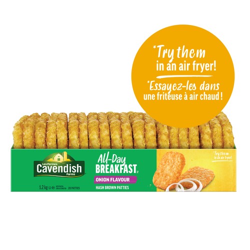 Cavendish Farms All-Day Breakfast Hash Brown Patties Onion 1.2 kg