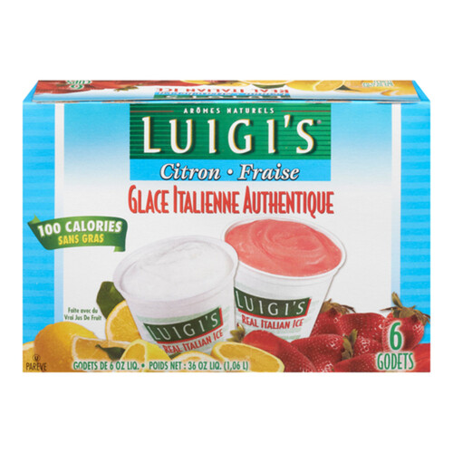 Luigi's Real Italian Ice Value Pack 6 x 176 ml