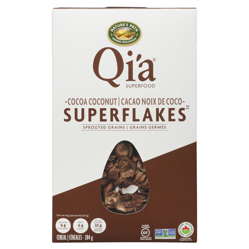 Nature's Path Qi'a Organic Cereal Superflakes Cocoa Coconut 284 g