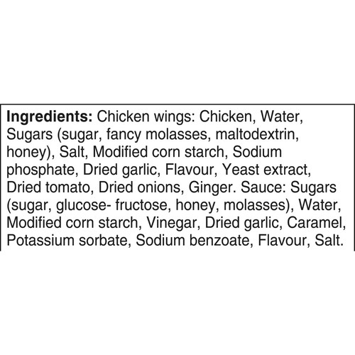 Mina Halal Frozen Chicken Wings Honey Garlic 630 g