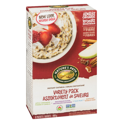 Nature's Path Organic Hot Oatmeal Assorted Variety Pack 8 x 50 g