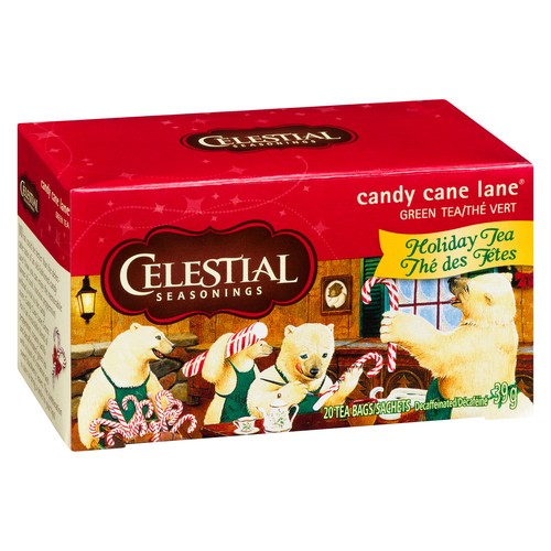 Celestial Seasonings Green Tea Decaffeinated Candy Cane 20 EA
