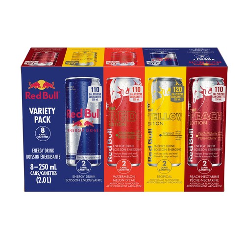 Red Bull Energy Drink Variety Pack 8 x 250 ml (cans)