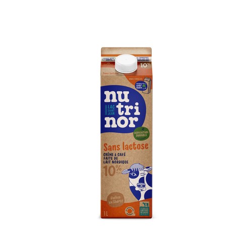 Nutrinor Lactose-Free 10% Coffee Cream 1 L