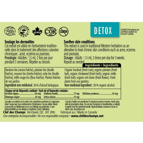 Clef des Champs Organic Depuratix Tincture Detox 50 ml
