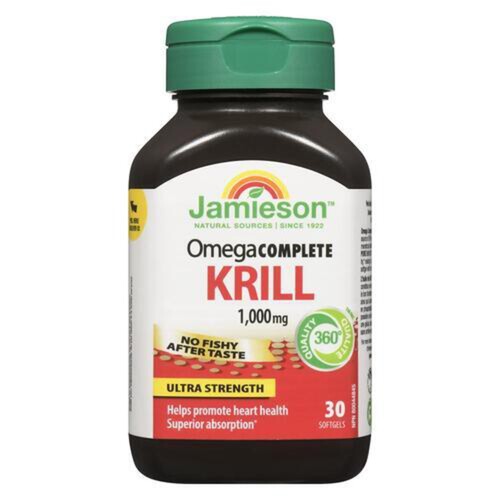 Jamieson Omega Complete Krill Oil Ultra Strength Softgels 30 Count