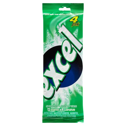 Excel Gum Sugar Free Spearmint 4 Pack