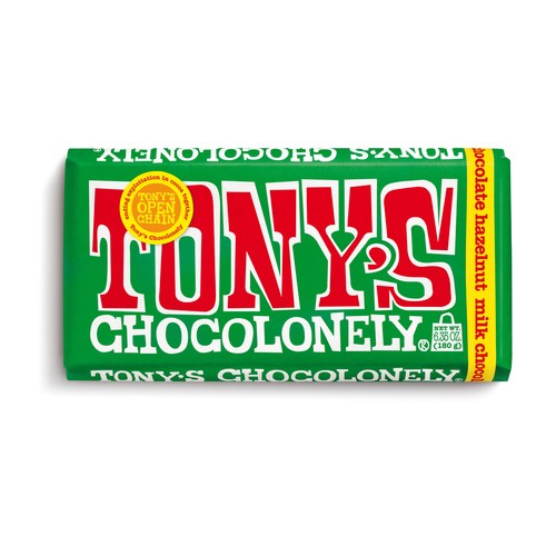 Tony's Chocolonely Milk Chocolate Bar Hazelnut 180 g
