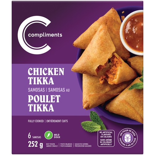 Compliments Frozen Samosas Chicken Tikka 252 g