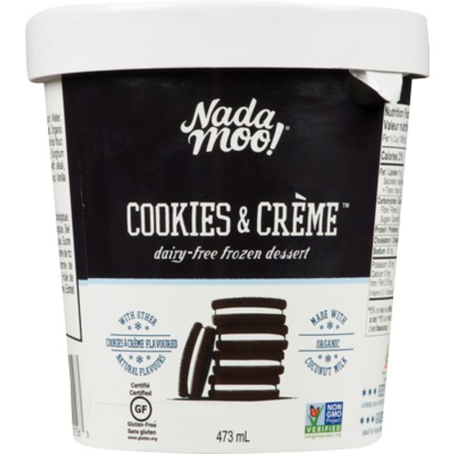 NadaMoo Dairy-Free Frozen Dessert Cookies & Crème 473 ml