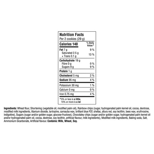 Christie Chips Ahoy! Cookies Rainbow Chocolate Chip 258 g
