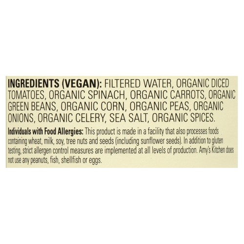 Amy's Kitchen Organic Canned Soup Chunky Vegetable 398 ml