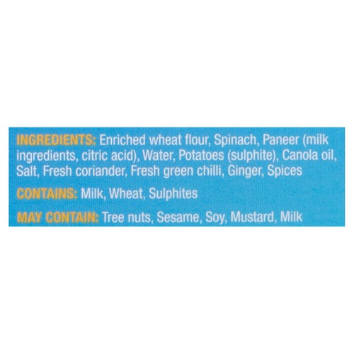 Brar's Samosas Spinach & Cheese 624 g (frozen)