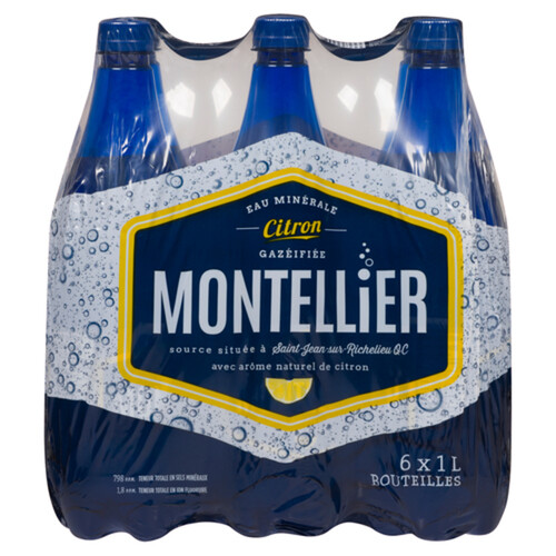 Montellier Carbonated Water Lemon 6 x 1 L (bottles)