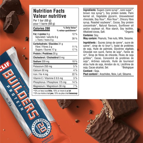 Builders Protein Bars Chocolate Flavour 20 g of Protein 68 g