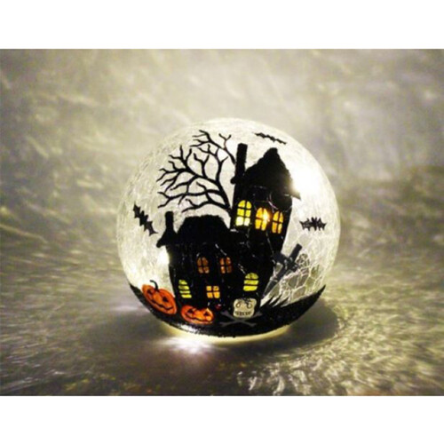 Haunted House LED Glass Ball 1 Count