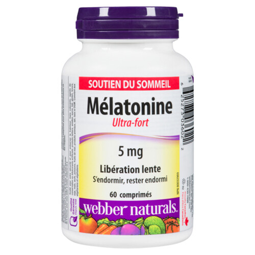 Webber Naturals Time Released Melatonin 5 mg 60 Tablets