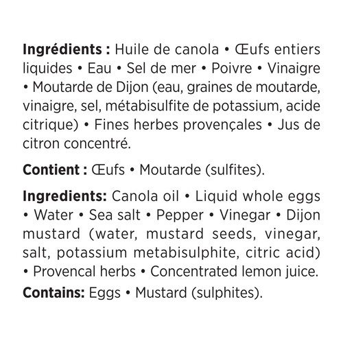 Cuisine Poirier Mayonnaise Provencal 340 ml