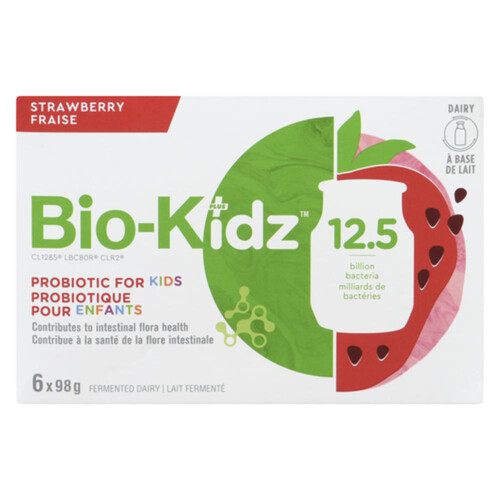 Bio-Kidz Plus Gluten-Free Probiotic Fermented Milk Strawberry 6 x 98 g