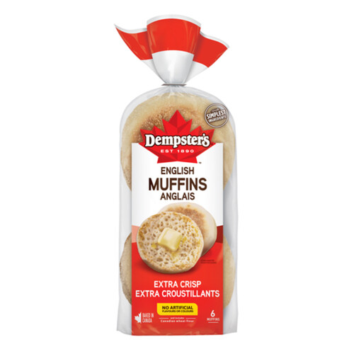 Dempster's English Muffins Extra Crisp 342 g