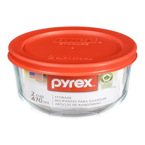 Pyrex Simply Store Storage Round Red 2 Cup/473 ml 1 EA