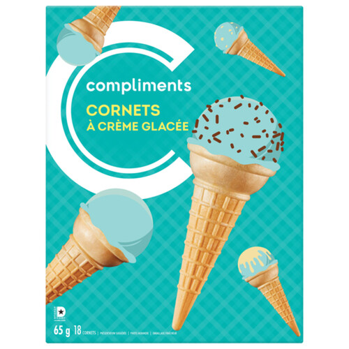 Compliments Ice Cream Cones 18 EA