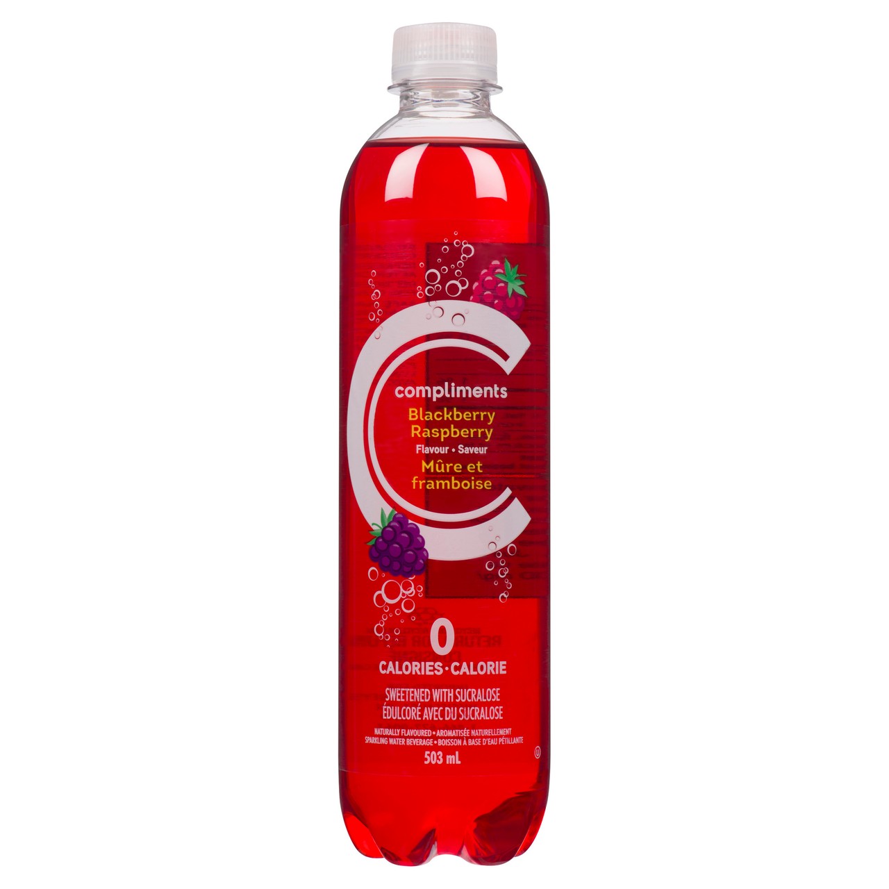 Compliments Sparkling Water Black Raspberry 503 ml (bottle) - Voilà ...