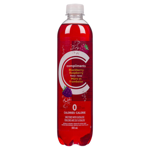 Compliments Sparkling Water Black Raspberry 503 ml (bottle)